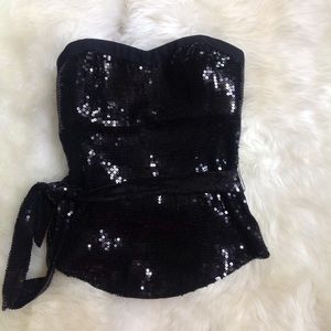 NWOT Bebe Sequined Tubetop.